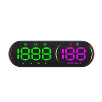 Nouvel affichage tête haute pour voiture, compteur de vitesse numérique GPS avec affichage LED coloré, fonction horloge, alarme de survitesse pour voiture
