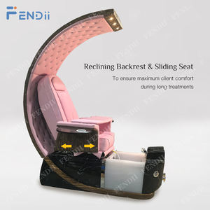 Cadeiras de <span class=keywords><strong>Pedicure</strong></span> Profissionais para Salão de Beleza com Spa Elétrico para os Pés e Massagem, Encosto Alto Ajustável - Product Image 5