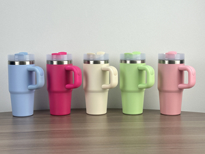 Personalized 14oz Double Walled 304 Stainless Steel Kids Tumbler with Handle Cute Mini Coffee Mug <b>Cup</b> for <b>Cold</b> Drinks Home Garde - Product Image 4