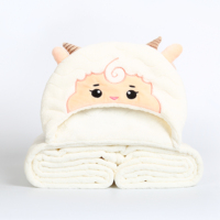 Serviettes de bain pour enfants personnalisées en microfibre de 75 cm, poncho de surf à capuche, serviettes de plage grandes avec capuche, logo, ensemble de serviettes de bain pour bébé