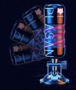 Cangkir pesawat masturbasi otomatis sepenuhnya pemanas teleskopik mengisap seks nyata produk seksual dewasa silikon cair untuk pria - Product Image 2