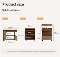 Table basse en bois massif réglable en hauteur, portable, avec rangement, design moderne et écologique pour les salons et les petits espaces