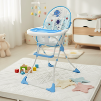 Chaise haute pliable pour bébé CLAF BEBE, table et chaise pour enfants, hauteur réglable et pliable, pour repas de bébé