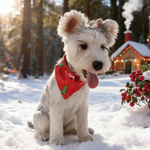 Surtido lindo patrón Navidad perro Bandanas cuello plomo bufanda conjunto fabricante mascota moda perro Correa Collar - Product Image 2