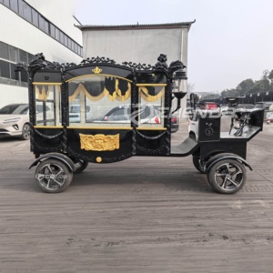 Elegante Carroza Fúnebre Eléctrica Negra Personalizada en Venta, Último Modelo de Carroza Fúnebre Metálica de Estilo Moderno - Product Image 4
