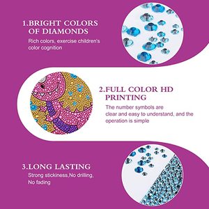 Kit de <span class=keywords><strong>peinture</strong></span> de diamant pour enfants, avec <span class=keywords><strong>licorne</strong></span>, Kits de <span class=keywords><strong>peinture</strong></span> en cristal, perceuse complète, bricolage, cadeau de vacances, 21 pièces - Product Image 4