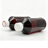 Bouteilles jetables en PET ambré de 16 oz (473 ml) avec bouchon à vis pour médicaments et compléments alimentaires, couleur personnalisée, impression sérigraphique