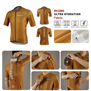 <span class=keywords><strong>Maillot</strong></span> de <span class=keywords><strong>Ciclismo</strong></span> Darevie Verde, Naranja y <span class=keywords><strong>Azul</strong></span> Pro Fit, Ligero, Suave, Transpirable, con Bolsillo para Bolsa de Hidratación 2L - Product Image 6