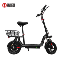 Scooter électrique élégant à 2 roues pour adultes, moteur 500W, capacité de charge 120 kg, batterie au lithium, étanche, portable, scooter électrique urbain