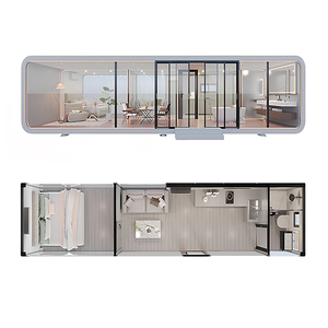 Villa mobile de luxe préfabriquée de 40 pieds, modèle phare, avec suite 2 chambres, cuisine et salle de bain, pour complexe hôtelier - Product Image 2