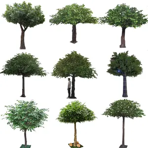 Large Green Tree Fake Banyan Tree Indoor And Outdoor Artificial Big Trees For Decor