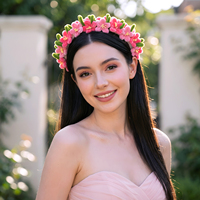 YouLaPan Fashion Bridal Wedding Flower Boy Hair Hoop Handmade Cute Plush Ladies' Banquet Dancing Party Hair Accessories YXA360
