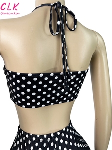 <span class=keywords><strong>Completo</strong></span> Estivo da <span class=keywords><strong>Donna</strong></span> Due Pezzi, Top <span class=keywords><strong>Sexy</strong></span> con Stampa a Pois e Pantaloni, Set Moda Femminile - Product Image 5