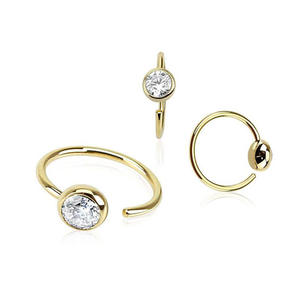 316L स्टेनलेस स्टील जेड नाक घेरा अंगूठी गिरफ्तार कर सोना नाक कफ भेदी गहने - Product Image 2