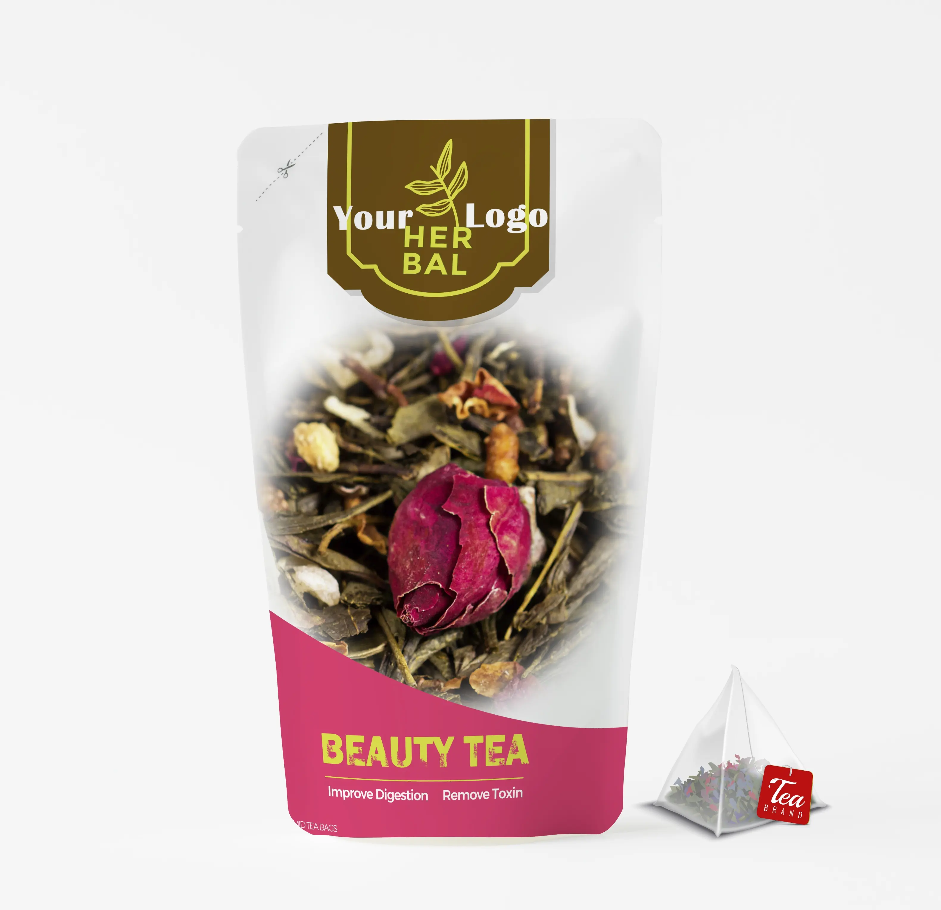 ODM OEM wholesale natural herb tea beauty tea rose herbal essential skin glow tea