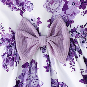 ชุดเดรสลายดอกไม้แขนกุดพร้อมเสื้อคลุมแขนยาวแบบจีนสุดหรูสำหรับเด็ก ชุดสองชิ้นทันสมัยและสง่างาม เนื้อผ้านุ่ม - Product Image 5