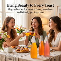 Échantillon gratuit 500ml Eau minérale française Evian de haute qualité en bouteille de verre pour boissons