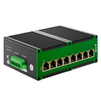 Switch Mini POE Industrial Empresarial de 8 Puertos RJ45 1 a 10G, Ethernet Rápido, Velocidad de Transmisión de 1000 Mbps, Capacidad de 20 Gbps, en Stock