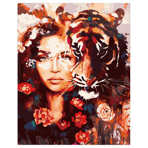 LS DIY 5D Diamond Painting Beauty Beast Square Mosaic Embroidery Printed Animals Wall Art Home Decor with Rhinestones - Product Image 2