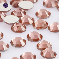 Strass en verre à dos plat thermocollant, certifié Oeko-Tex, écologique, lumineux, 12-16 facettes, pour chemisiers, chapeaux, sandales, nail art et ornements
