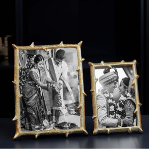 Best Metal Twig Decorative Gold <b>Photo</b> <b>Frames</b> <b>Set</b> of 2 Perfect for Creative Wall Display Office Desk or Home Interior Decoration - Product Image 1