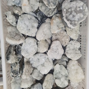 Hot Sale Natural Apophyllite Stilbite Zeolite Cluster Druzy Quartz Geode Specimen Rough Healing Crystal Gemstone Home Decor - Product Image 2