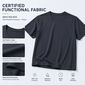 JNEI Men 100 Polyester T Shirt 150g Heat Transfer Graphic Quick Drying UV Protection Heat Shielding Tee