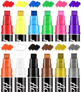 Marcadores de Tiza Líquida al por Mayor para Reventa, Punta Reversible de 6 mm, Marcador de Tiza Líquida Borrable en Húmedo, Marcador para Vidrio - Product Image 3