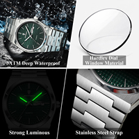 Montre Homme Poedagar 821 de Luxe à Quartz avec Date, Bracelet en Acier Inoxydable, Lumineuse et Étanche – Vente en Gros