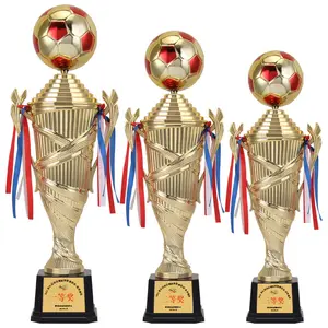 定制3D空白体操足球奖奖牌金色圆形运动足球奖牌和奖杯