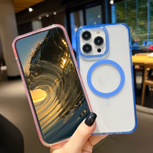 Funda Magnética Transparente Híbrida de Acrílico + TPU para Teléfono <span class=keywords><strong>Samsung</strong></span> <span class=keywords><strong>Galaxy</strong></span> A04E/A34/A35, Funda para Teléfono Celular con Carga Inalámbrica - Product Image 2