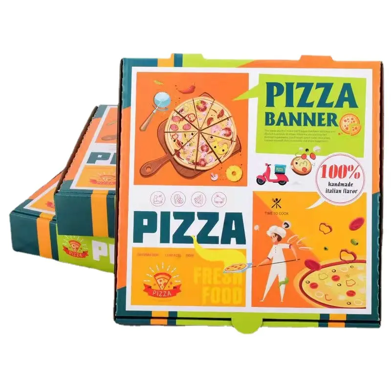 Fabbricazione personalizzata usa e getta tutte le dimensioni piccolo rosa 3 6 7 8 9 10 11 12 pollici carta ondulata caixas para scatola di pasta per pizza