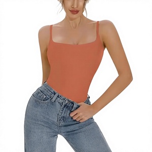 OEM Custom Made Women's Summer Knitted Cotton Spandex Strapless Crop <b>Tank</b> <b>Top</b> Breathable Eco-Friendly Casual Solid 120g - Product Image 3