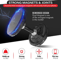 Soporte para teléfono móvil con logotipo personalizado para carrito de golf y gimnasio, soporte para móvil ajustable con rotación de 360 con imán de doble cara, soportes para teléfono móvil
