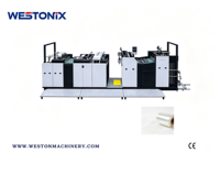 Machine de revêtement automatique électrique robuste WESTONIX SGUV 800A avec protection UV et dépoussiéreur, emballage en plastique et en carton