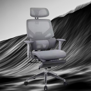 เก้าอี้สำนักงานเออร์กอนอมิกส์แบบมีพนักพิงปรับเอนได้ รุ่นโมเดิร์น แข็งแรง ทนทาน นั่งสบาย สำหรับผู้บริหารระดับสูง พร้อมที่พักเท้า - Product Image 1