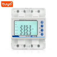 Compteur d'énergie intelligent Tuya WiFi triphasé 100A sur rail DIN bidirectionnel pour la surveillance de la consommation photovoltaïque PST-RMDZW-3P