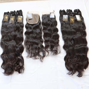 Vente en gros de cheveux vierges bruts 4x4 5x5 6x6 7x7 Cheveux vierges Hd à cuticule alignée 13x413x6 Cheveux Hd à lacet frontal avec faisceaux de cheveux - Product Image 3