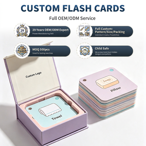 Carte Flash Educative <span class=keywords><strong>di</strong></span> Alta Qualità per Bambini, Ecologiche e Non Tossiche, con Immagini per le Prime <span class=keywords><strong>Parole</strong></span> e Abbinamenti Cognitivi - Product Image 1