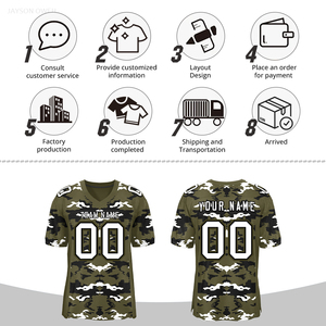 Vêtements de sport unisexes de haute qualité, cousus en lot, imprimés camouflage, style rétro, manches courtes, personnalisables avec nom et logo d'équipe - Product Image 5
