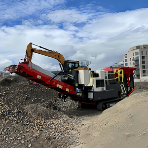 תופרת זהב ניידת מכונת ריסוק לסת עם מסך רטט עבור מחצבה כרייה ריסוק אבן מחצבה כרייה מצויד במנוע מנוע - Product Image 2