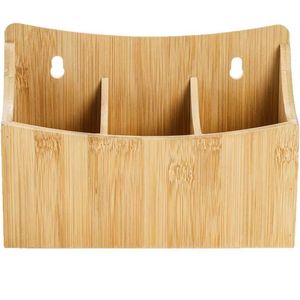 Organisateur de bureau en bois avec compartiments pour marqueurs et télécommandes, organiseur de tiroir de bureau - Product Image 5