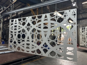 现代伊斯兰建筑内外生日装饰装饰铝艺术印花马什拉比亚面板 - Product Image 4