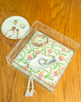 Plateau en acrylique transparent RAYI personnalisé 8x8 pouces pour broderie au point de croix, sans poignées, plateau de luxe pour broderie au point de croix