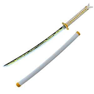 Espada Luminosa Recargable USB Tipo C, Juguete de Espada DS Agatsuma <span class=keywords><strong>Zenitsu</strong></span> <span class=keywords><strong>Katana</strong></span> de 104 cm - Product Image 1