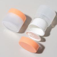 Pots en plastique PP à double paroi de luxe 30g 50g 100g 150g 200g 250g Crème ronde blanche pour les soins de la peau Pot à paroi lourde Emballage de cosmétiques