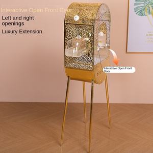 Oiseau Doré Villa Perroquet <span class=keywords><strong>Cage</strong></span> Grand Xuan Feng Pivoine Brodé Oeil Solide Motif Métal Transparent Bouton Ecologique Oiseau - Product Image 4