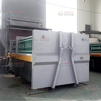 Station de compression horizontale à plateforme de transfert pour collecte de déchets - Compacteur d'ordures enterré pour parc et communauté, moteur 7.5W Yu Xi