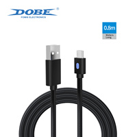 Câble de charge DOBE compatible P-5 / X-B-S / N-S / Phone, accessoires de jeu, câble de charge USB Type-C de 80 cm avec lumière