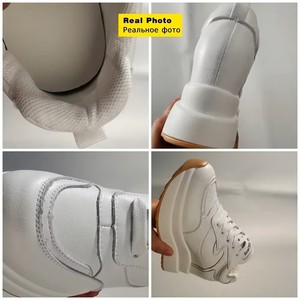 <span class=keywords><strong>Sneakers</strong></span> <span class=keywords><strong>con</strong></span> <span class=keywords><strong>Zeppa</strong></span> da 10cm 4 Pollici, Scarpe Chunky <span class=keywords><strong>Bianche</strong></span> in Vera Pelle per Donna, Scarpe Estive e Autunnali da Passeggio - Product Image 6